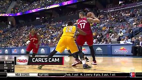 Puikus Jono Valančiūno perdavimas Kyle'ui Lowry
