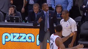 &Scaron;iurk&scaron;ti teisėjo klaida rungtynių pabaigoje tarp &bdquo;Raptors&ldquo; ir &bdquo;Knicks&ldquo;