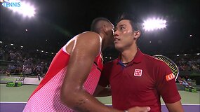 Gražus Kei Nishikorio ta&scaron;kas Majamio pusfinalyje