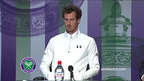 Vimbldono čempiono Andy Murray spaudos konferencija