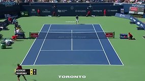 Nuostabus Kei Nishikorio taškas „Rogers Cup“ pusfinalyje