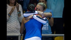 Federacijų taurė: Caroline Garcia prie&scaron; Petrą Kvitovą