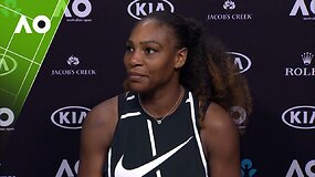 Serena Williams po pergalės a&scaron;tuntfinalyje