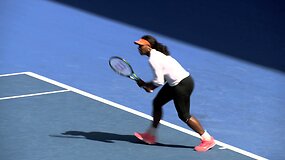 Serenos Williams pirmosios treniruotės Melburne