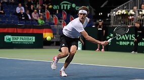 Daviso taurė 2016: Alexanderis Zverevas prie&scaron; Toma&scaron;ą Berdychą