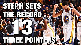 Stepheno Curry rekordas: 13 trita&scaron;kių per rungtynes