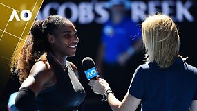 Serenos Williams interviu po pergalės trečiame etape