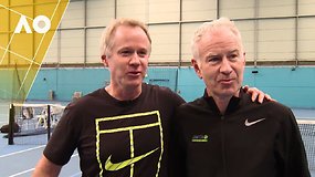 Brolių McEnroe pasakojimas apie legendoms skirtus turnyrus Melburne