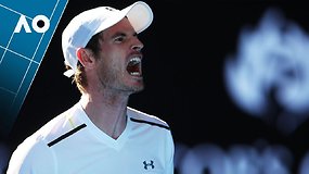 Kurioziškas Andy Murray smūgis sau į galvą