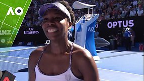 Venus Williams interviu po pergalės pusfinalyje