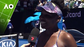 Venus Williams interviu po pergalės ketvirtfinalyje
