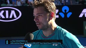 Stano Wawrinkos interviu po pergalės ketvirtfinalyje