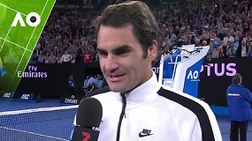 Šmaikštus Rogerio Federerio interviu po pergalės pusfinalyje