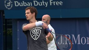 Andy Murray treniruotės prie&scaron; turnyrą Dubajuje