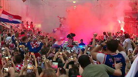 Kroatija savo futbolinininkus sutiko tarsi čempionus