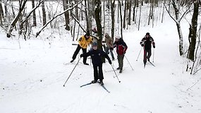 Ant slidžių sekmadienį leido šimtai vilniečių