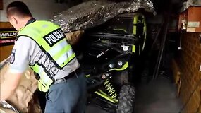 Pavogtą bagį vagys slėpė garaže, užkloję folija