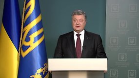 Ukrainos prezidentas P.Porošenka Lietuvą Vasario 16-osios proga sveikina lietuviškai