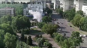 Vaizdo įraše – žvalgybos pareigūną pražudęs sprogimas Kijeve