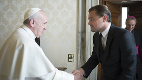 Leonardo DiCaprio susitiko su popiežiumi