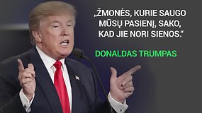 Svarbiausi Donaldo Trumpo ir Hillary Clinton debatų pasisakymai