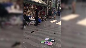 Šokiruojantis liudininko vaizdo įrašas iškart po teroro išpuolio Barselonoje
