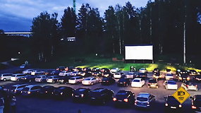 Drive-in kino startas – šviesos ir garsai