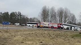Autobuso ir sunkvežimio avarija Molėtų rajone