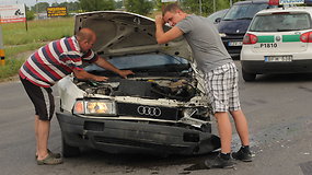 Dviejų „Audi“ avarija Panevėžyje