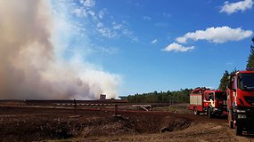 Jurgitos Andriejauskaitės komentaras iš gaisro zonos Traksėdžių durpyne