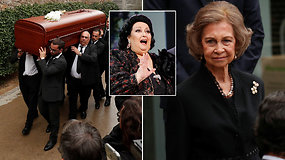 Ispanijos karališkoji šeima, politikai ir kolegos atvyko atsisveikinti su operos primadona Montserrat Caballe