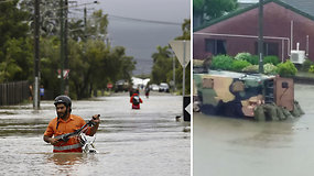 Kvynslandą skandina didžiausias amžiaus potvynis – vandenyje strigo ir pagalbą teikiantys kariai
