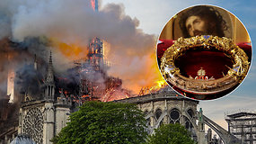 Paryžiaus didvyriu tapo kunigas, iš liepsnojančios katedros išgelbėjęs svarbiausią reliktą – turtai bus saugomi Luvre