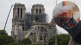 Gaisro nuniokotai Paryžiaus Dievo Motinos katedrai gresia dar vienas pavojus – skubama uždengti pastatą