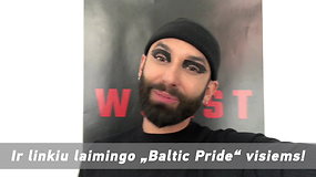 Conchita Wurst sveikina „Baltic Pride“ dalyvius: ačiū, kad žygiuojate už lygybę