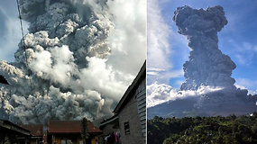 Prabudęs ugnikalnis pasėjo paniką – dūmų ir pelenų stulpas siekė 7 km aukštį