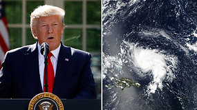 D.Trumpas vizito į Lenkiją nevyks: ruošiasi prie Floridos artėjančiam gyvybei pavojingam uraganui