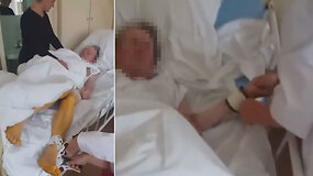 Lazdynų ligoninėje senolis prie lovos priri&scaron;tas taip stipriai, kad diržus teko pjauti