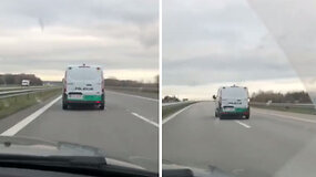 Vairuotojui sutrukdė &bdquo;per lėtai&ldquo; važiuojantis policijos ekipažas