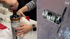Į Tarptautinę kosmoso stotį atgabenti 12 butelių vyno, bet astronautai jo paragauti negaus