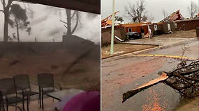 Gyventoja nufilmavo šalia namų praslenkantį viską niokojantį tornadą: per stichiją 3 žmonės žuvo