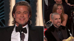 Jennifer Aniston reakcija į buvusio mylimojo Brado Pitto kalbą ištirpdė internautų širdis