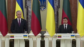 G.Nausėdos ir Ukrainos prezidento V.Zelenskio spaudos konferencija