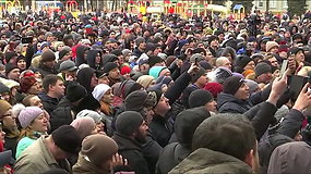 Kemerove įvyko tylus protestas dėl gaisro prekybos centre