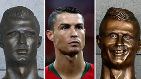 Pakeistas pašaipą kėlęs Madeiros oro uoste stovintis C.Ronaldo biustas