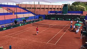 Davis Cup: Marokas - Lietuva. Finalinis susitikimo tarp R.Berankio ir L.Ouahabo taškas