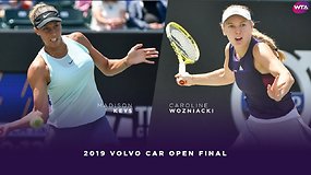 WTA turnyro Čarlstone finalo akimirkos - Madison Keys pergalė prieš Caroline Wozniacki