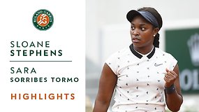 Sloane Stephens prieš Sarą Sorribes Tormo. Dvikovos akimirkos