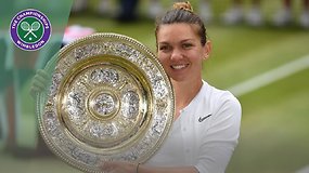 Simona Halep - Serena Williams. Vimbldono moterų finalo akimirkos