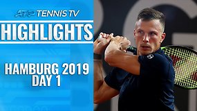 Pirmoji ATP turnyro Hamburge diena: M.Fucsovics ir 18-mečio R.Mollekerio pergalės